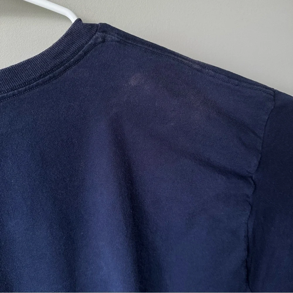 Vintage Embroidered Wolf Tee Navy T-Shirt 90s Size 2XL 1996 Upper Michigan